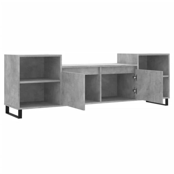 vidaXL tv-bord 160x35x55 cm konstrueret træ betongrå