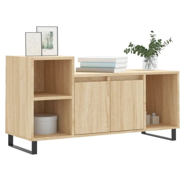 vidaXL TV-taso Sonoma-tammi 100x35x55 cm tekninen puu