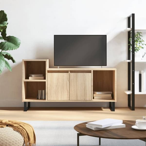 vidaXL TV-taso Sonoma-tammi 100x35x55 cm tekninen puu