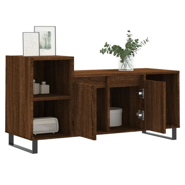 vidaXL TV-benk sonoma eik 100x35x55 cm konstruert tre