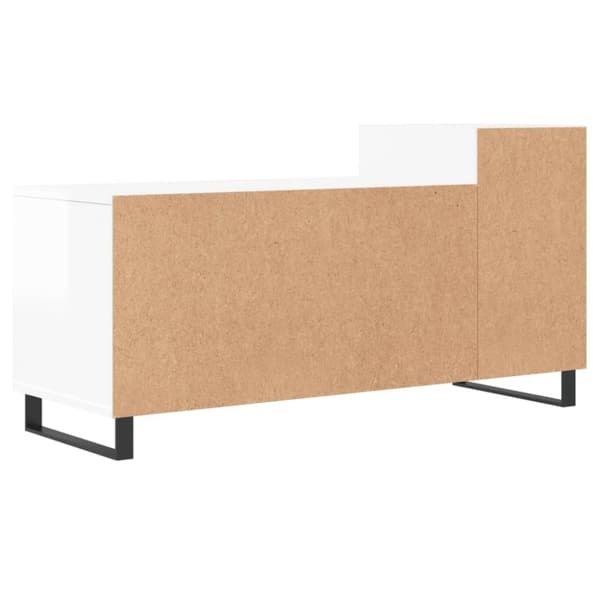 vidaXL tv-bord 100x35x55 cm konstrueret træ hvid højglans