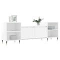 Miniatyrbillede 3 af 11: vidaXL tv-bord 160x35x55 cm konstrueret træ hvid højglans