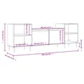 Miniatyrbillede 11 af 11: vidaXL tv-bord 160x35x55 cm konstrueret træ hvid højglans