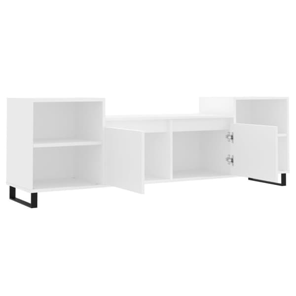vidaXL Tv-bänk vit 160x35x55 cm konstruerat trä