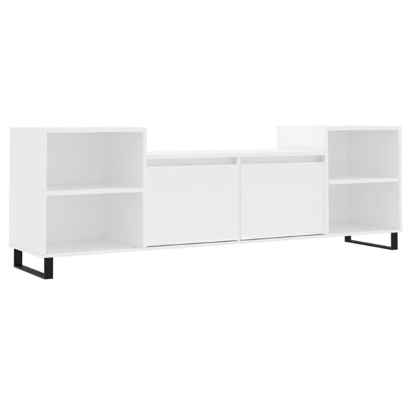 vidaXL Tv-bänk vit 160x35x55 cm konstruerat trä