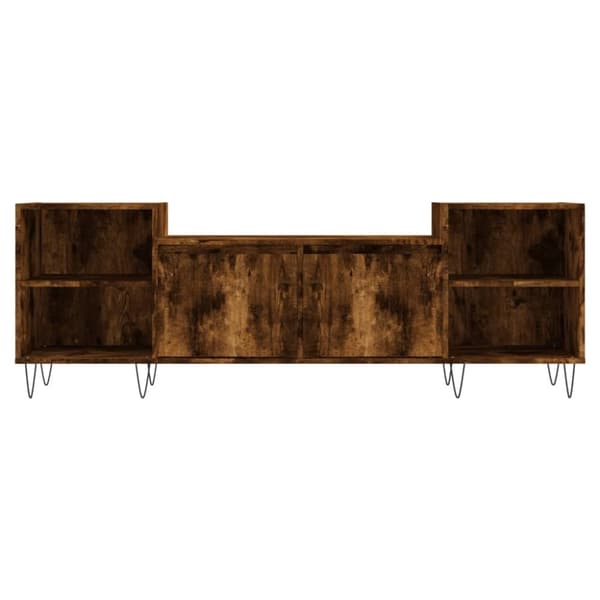 vidaXL TV-benk røkt eik 160x35x55 cm konstruert tre