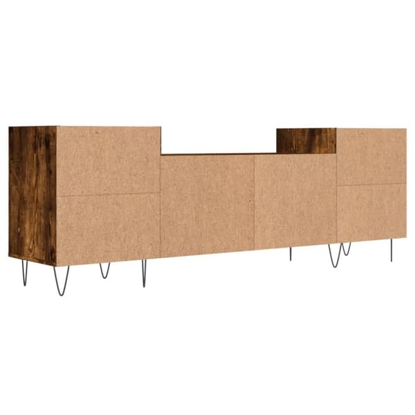 vidaXL TV-benk røkt eik 160x35x55 cm konstruert tre