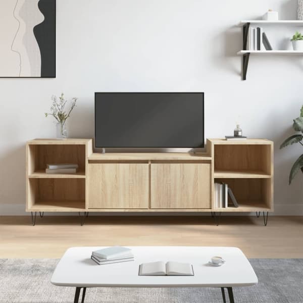 vidaXL Tv-bänk sonoma-ek 160x35x55 cm konstruerat trä