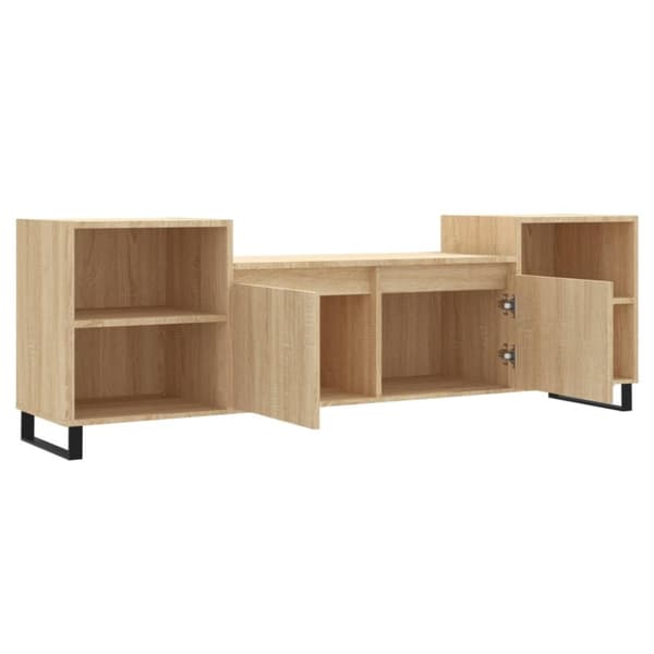 vidaXL Tv-bänk sonoma-ek 160x35x55 cm konstruerat trä