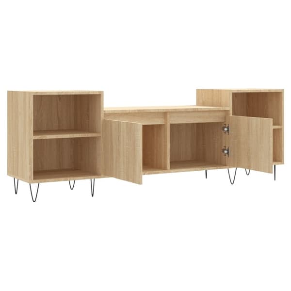 vidaXL TV-taso Sonoma-tammi 160x35x55 cm tekninen puu