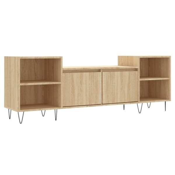vidaXL TV-taso Sonoma-tammi 160x35x55 cm tekninen puu