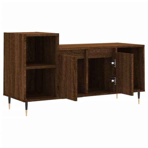 vidaXL tv-bord 100x35x55 cm konstrueret træ brun egetræsfarve