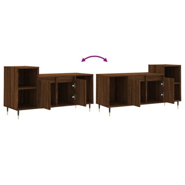 vidaXL tv-bord 100x35x55 cm konstrueret træ brun egetræsfarve