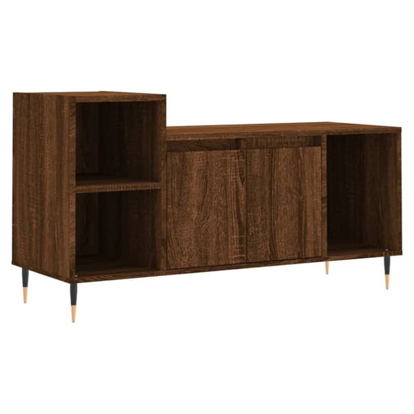 vidaXL tv-bord 100x35x55 cm konstrueret træ brun egetræsfarve