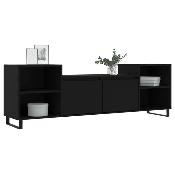 vidaXL TV-skåp svart 160x35x55 cm konstruerat trä