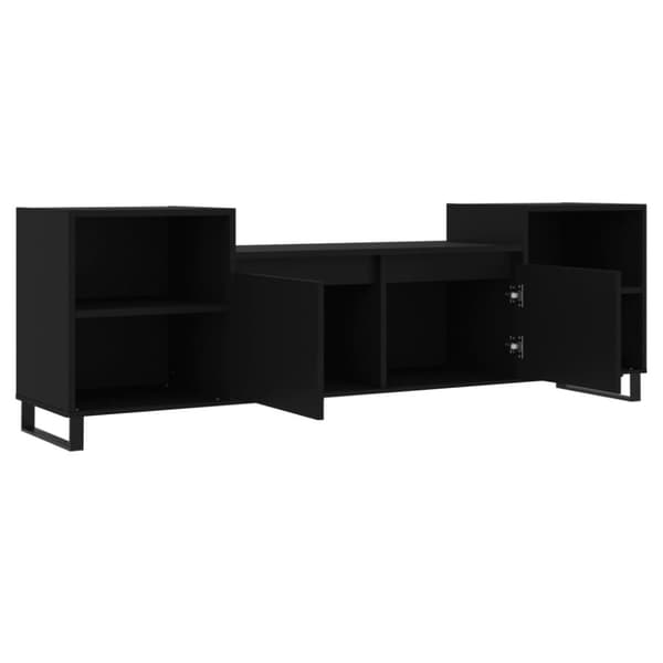 vidaXL TV-skåp svart 160x35x55 cm konstruerat trä