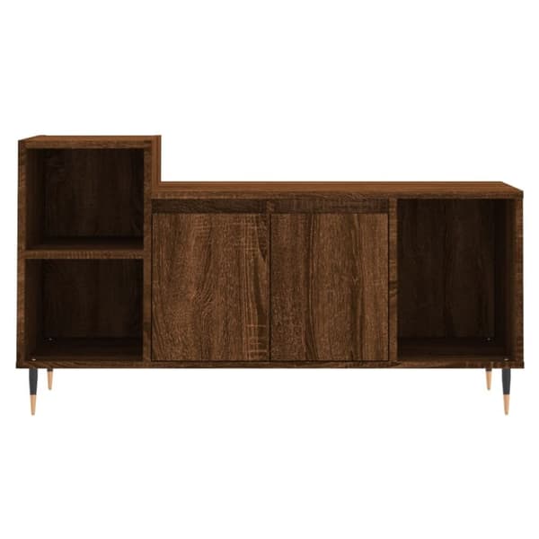 vidaXL Tv-bänk brun ek 100x35x55 cm konstruerat trä