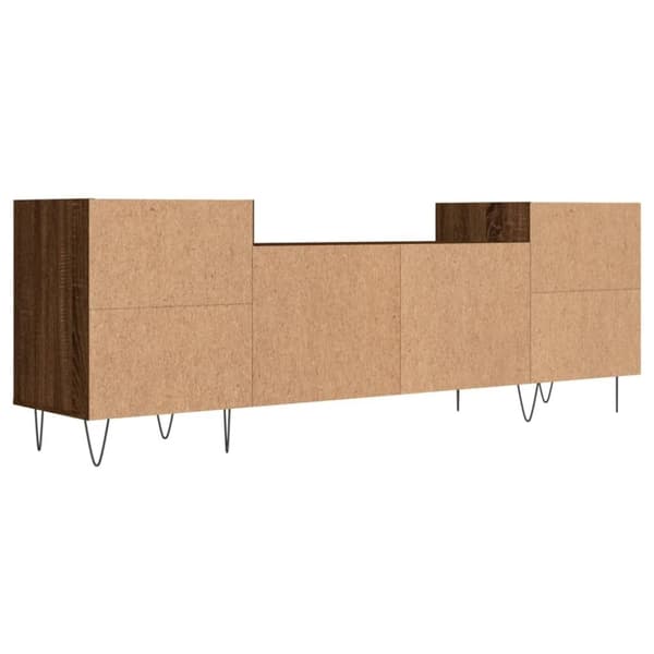 vidaXL tv-bord 160x35x55 cm konstrueret træ brun egetræsfarve