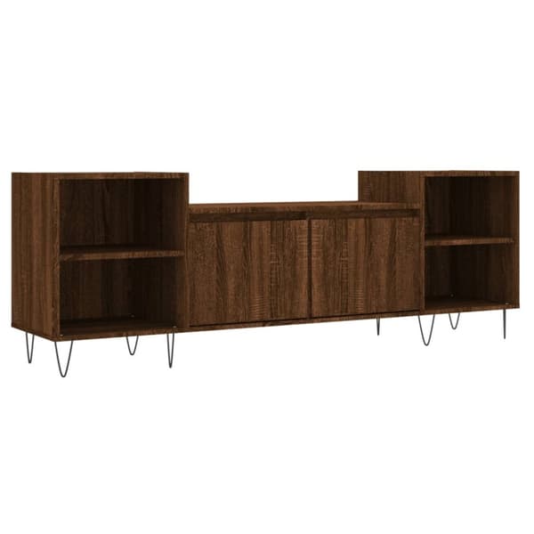 vidaXL tv-bord 160x35x55 cm konstrueret træ brun egetræsfarve