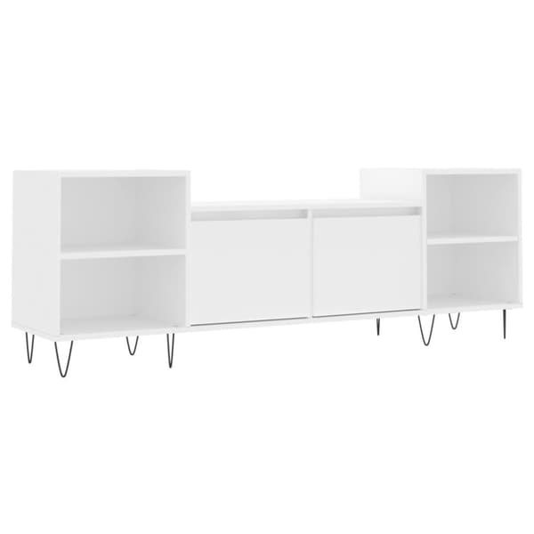 vidaXL tv-bord 160x35x55 cm konstrueret træ hvid
