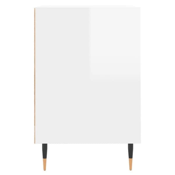 vidaXL Tv-bänk vit högglans 100x35x55 cm konstruerat trä