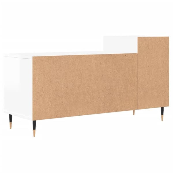 vidaXL Tv-bänk vit högglans 100x35x55 cm konstruerat trä
