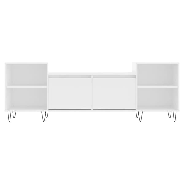 vidaXL Tv-bänk vit 160x35x55 cm konstruerat trä