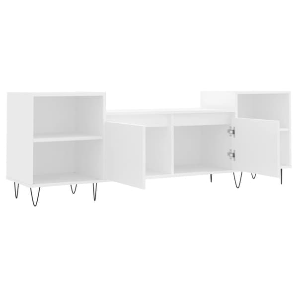 vidaXL Tv-bänk vit 160x35x55 cm konstruerat trä