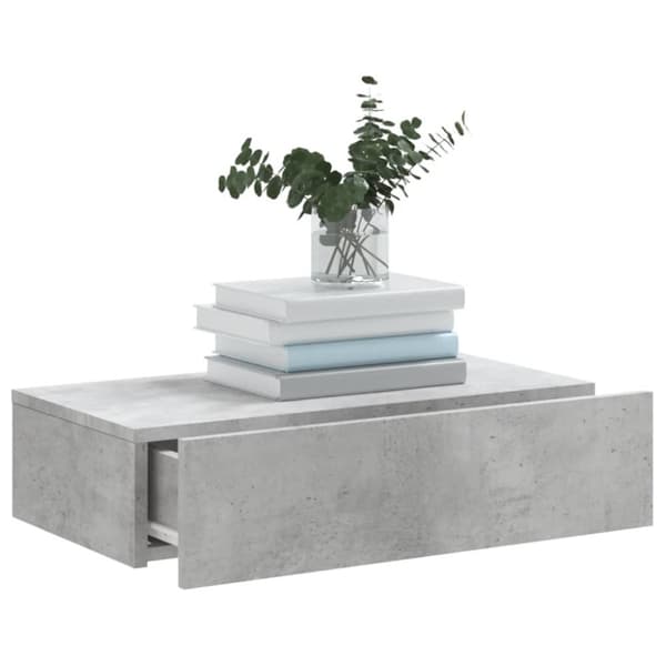 vidaXL Tv-bänkar med LED-belysning 2 st betonggrå 60x35x15,5 cm