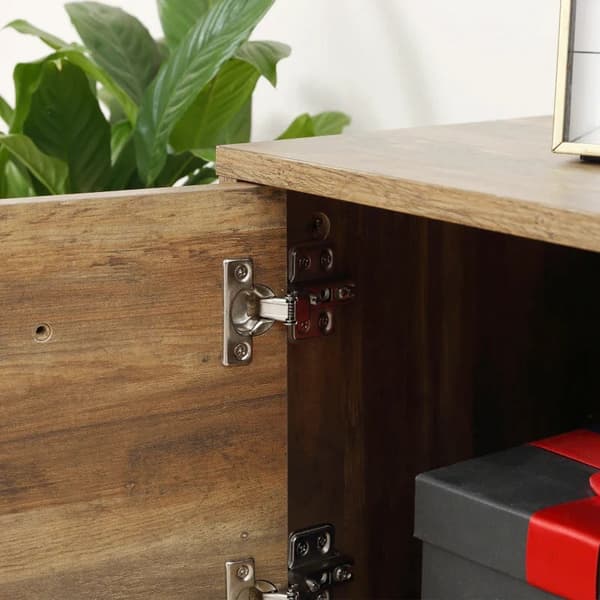 Rootz tv-ställ - Industriell design - Skåpsfack - 2 hyllor - 2 lådor - Brun - 132 x 39 x 45,5 cm