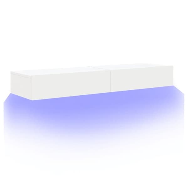 vidaXL TV-benker med LED-lys 2 stk hvit 60x35x15,5 cm