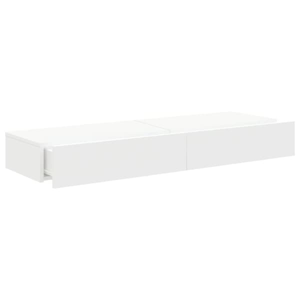 vidaXL TV-benker med LED-lys 2 stk hvit 60x35x15,5 cm