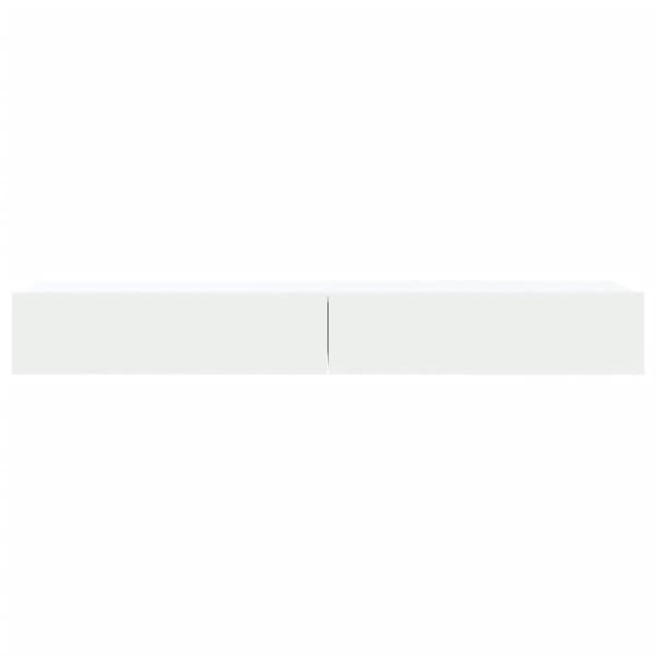 vidaXL TV-benker med LED-lys 2 stk hvit 60x35x15,5 cm