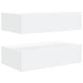 Miniatyrbilde 11 av 11: vidaXL TV-benker med LED-lys 2 stk hvit 60x35x15,5 cm
