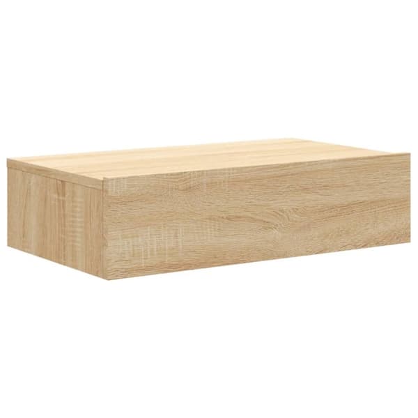 vidaXL TV-benk med LED-lys sonoma eik 60x35x15,5 cm