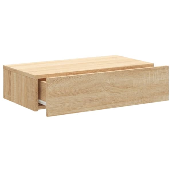 vidaXL TV-benk med LED-lys sonoma eik 60x35x15,5 cm