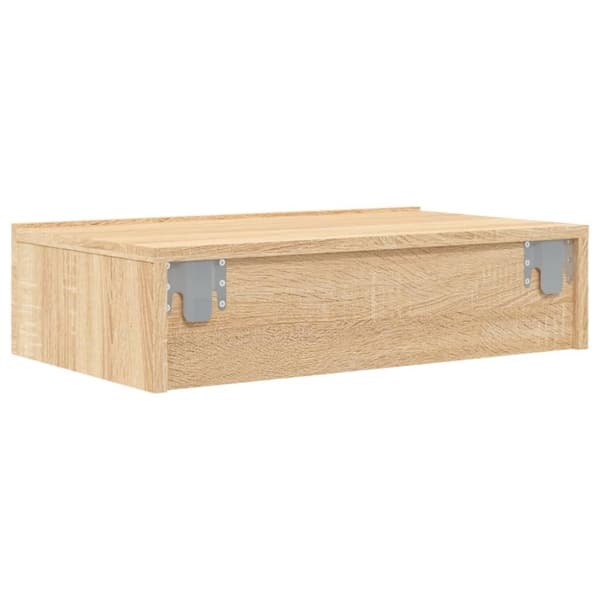 vidaXL TV-benk med LED-lys sonoma eik 60x35x15,5 cm