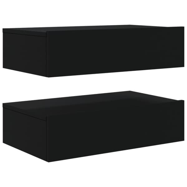 vidaXL Tv-bänkar med LED-belysning 2 st svart 60x35x15,5 cm