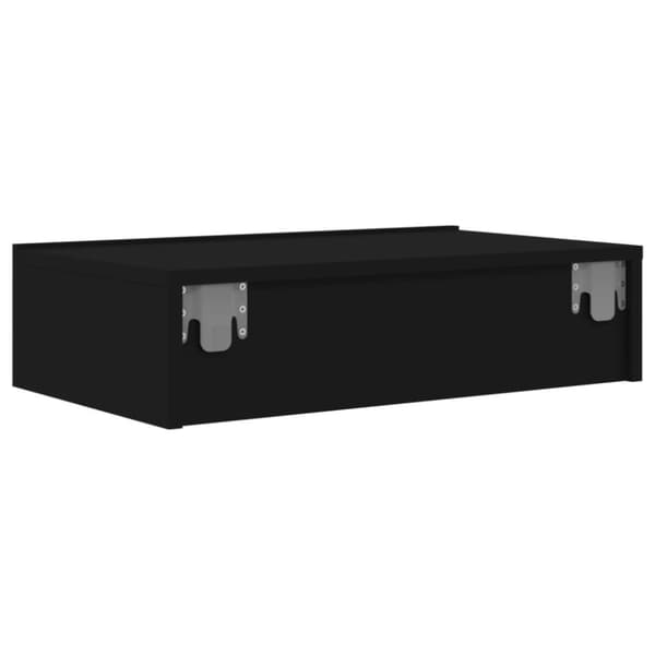 vidaXL TV-benk med LED-lys svart 60x35x15,5 cm