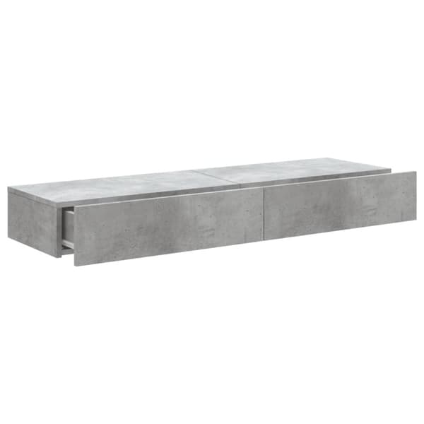 vidaXL TV-bänk med LED-belysning 2 delar betonggrå 60x35x15,5 cm