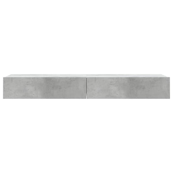 vidaXL TV-bänk med LED-belysning 2 delar betonggrå 60x35x15,5 cm