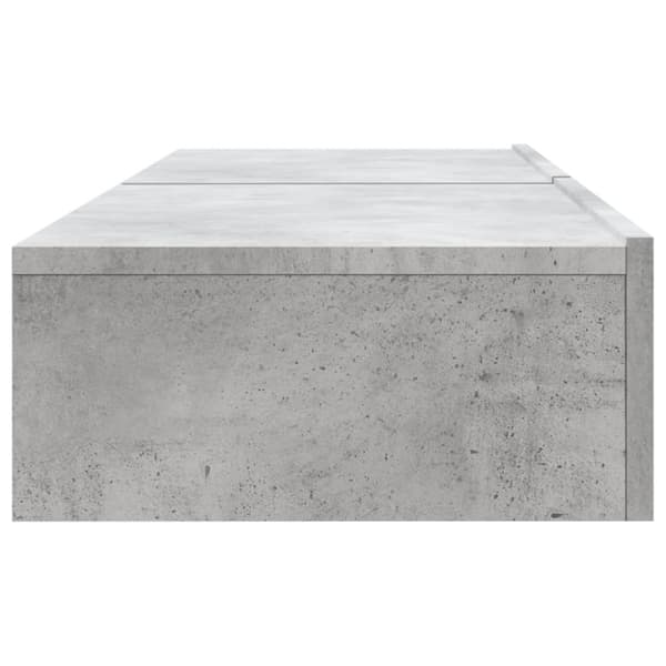 vidaXL TV-bänk med LED-belysning 2 delar betonggrå 60x35x15,5 cm
