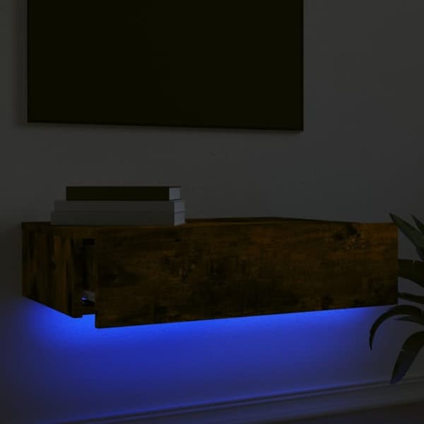 vidaXL TV-taso LED-valoilla savutammi 60x35x15,5 cm