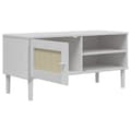 Miniatyrbilde 5 av 10: vidaXL TV-benk SENJA rotting-utseende hvit 106x40x49cm cm heltre furu