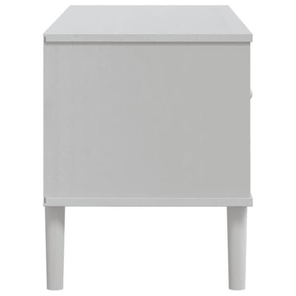 vidaXL TV-benk SENJA rotting-utseende hvit 106x40x49cm cm heltre furu