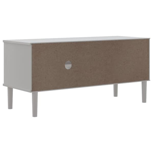 vidaXL TV-benk SENJA rotting-utseende hvit 106x40x49cm cm heltre furu
