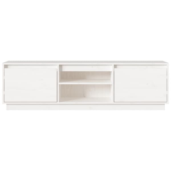 vidaXL tv-bord 140x35x40 cm massivt fyrretræ hvid