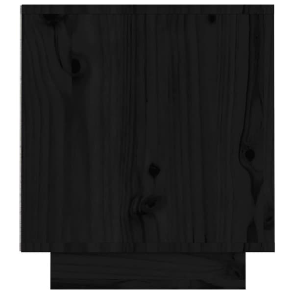 vidaXL TV-benk svart 140x35x40 cm heltre furu