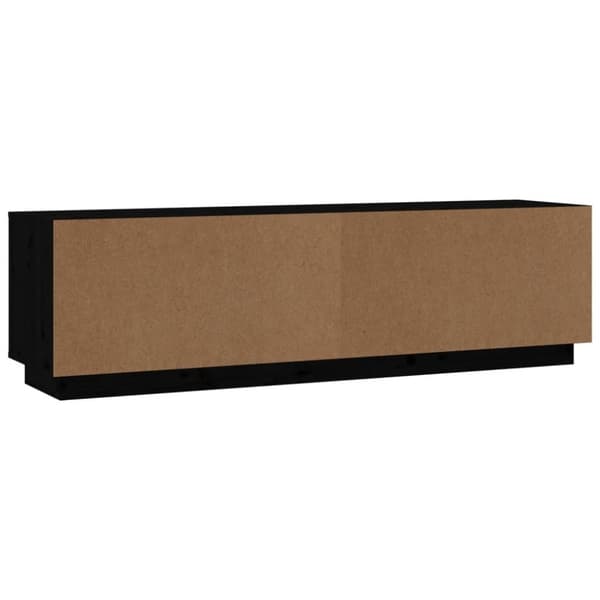 vidaXL TV-benk svart 140x35x40 cm heltre furu