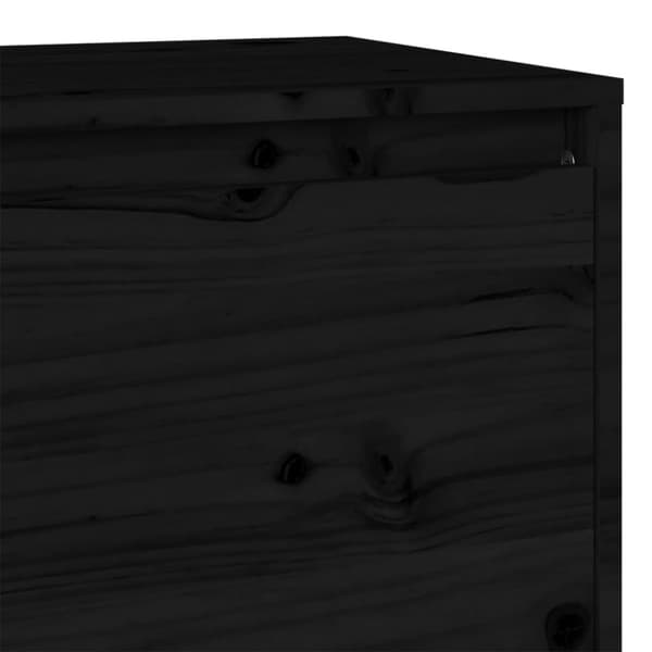 vidaXL TV-benk svart 140x35x40 cm heltre furu
